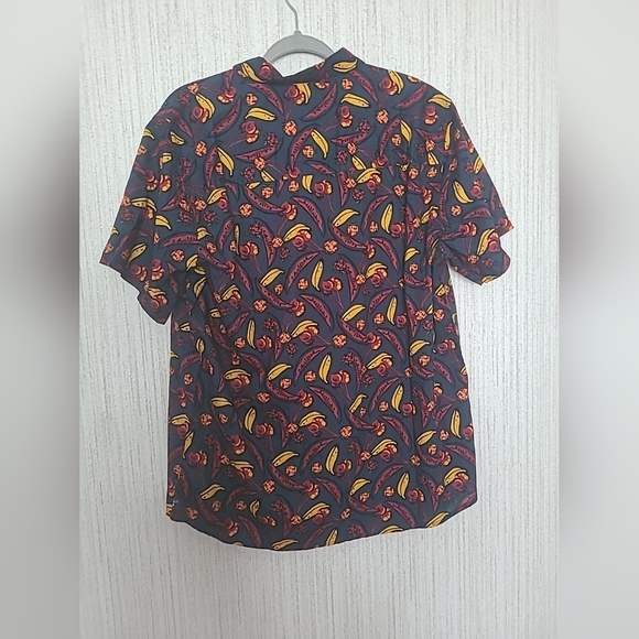 NWT Toad And Co Mens Size Large Fruit Print Button Up Shirt Short Sleeve - Picture 12 of 13